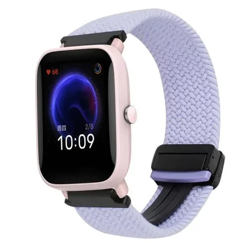 Correa de Reloj Trenzada Amazfit Bip U 20mm Hebilla Magnética (Morado)