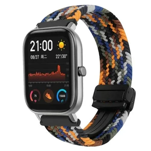 Correa de Reloj Trenzada Amazfit GTS 20mm Hebilla Magnética (Camuflaje)