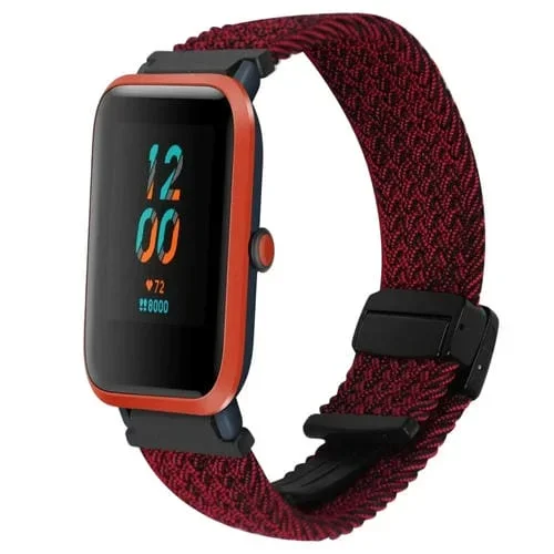Correa de Reloj Trenzada con Hebilla Magnética 20mm para Amazfit Bip Lite (Negra, Arena y Roja)