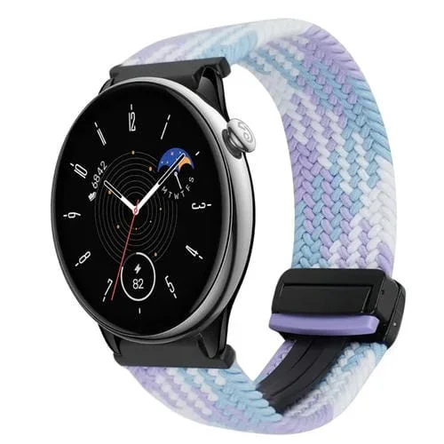 Correa de Reloj Trenzada con Hebilla Magnética 20mm para Amazfit GTR Mini (Violeta)