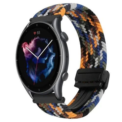Correa de Reloj Trenzada con Hebilla Magnética 22mm para Amazfit Watch GTR 3 Pro (Camuflaje)