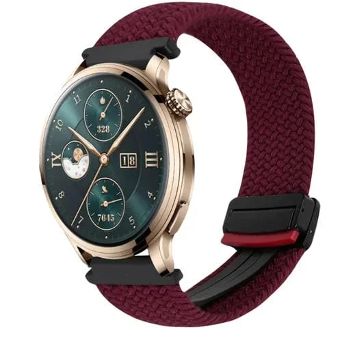 Correa de Reloj Trenzada con Hebilla Magnética 22mm para Honor Watch 4 Pro (Verde Oliva)