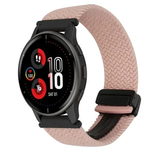Correa de Reloj Trenzada Coros Pace 3 22mm con Hebilla Magnética (Rosa Estrella)