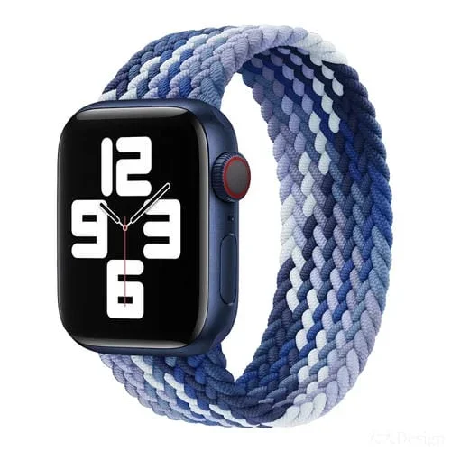 Correa de Reloj Trenzada de Nailon para Apple Watch Ultra 49mm y Series 8,7,Se 2,6,5,4,3,2,1 165mm (Blueberry)