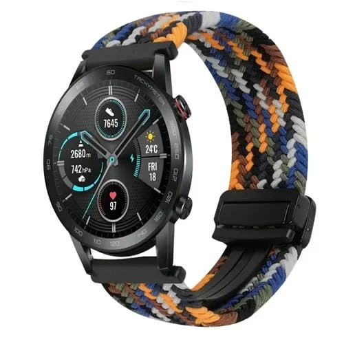 Correa de Reloj Trenzada For Honor Magic Watch 22mm con Hebilla Magnética (Camuflaje)