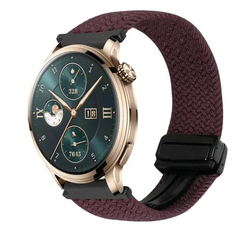 Correa de Reloj Trenzada Honor Watch 4 Pro 22mm con Hebilla Magnética (Gota de Cereza)