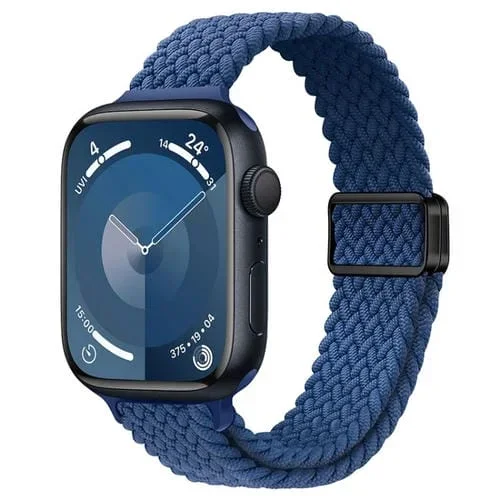 Correa de Reloj Trenzada Nailon con Hebilla Magnética para Apple Watch Series 4 40mm (Azul Atlántico)