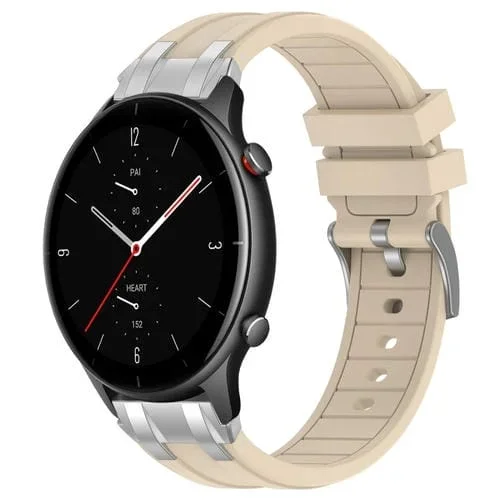 Correa de Silicona Amazfit GTR 2E 22mm con Hebilla Plateada de Liberación Rápida (Luz de Las Estrellas)