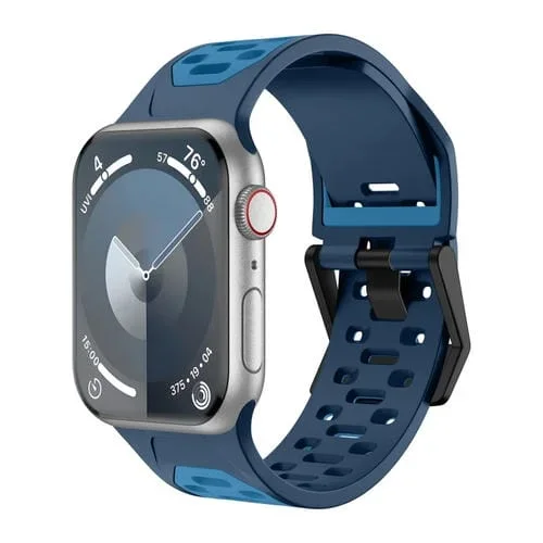 Correa de Silicona Bicolor Meteorite para Apple Watch Series 3 42mm (Azul Marino)