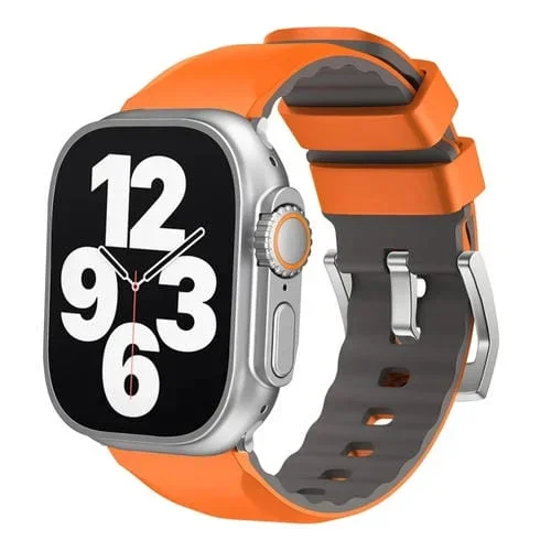 Correa de Silicona Bicolor para Apple Watch Series 5 44mm (Naranja)