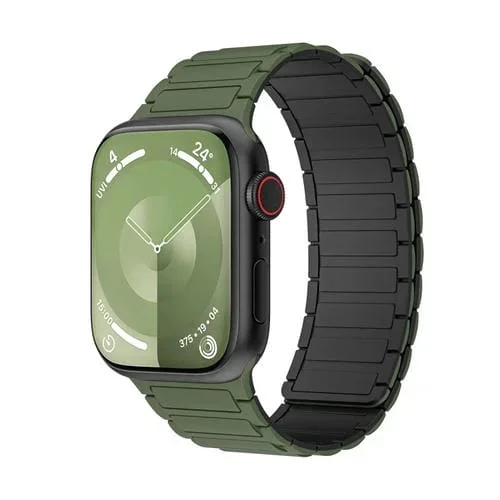 Correa de Silicona con Cierre Magnético Apple Watch Series 2 38mm (Verde Militar y Negro)