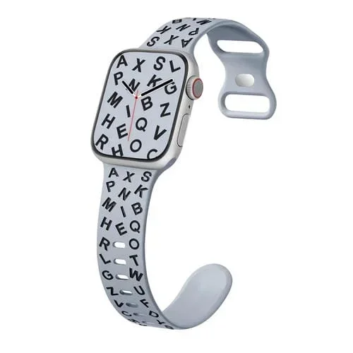 Correa de Silicona con Hebilla de Mariposa para Apple Watch Series 4 de 44mm (Gris y Negro)