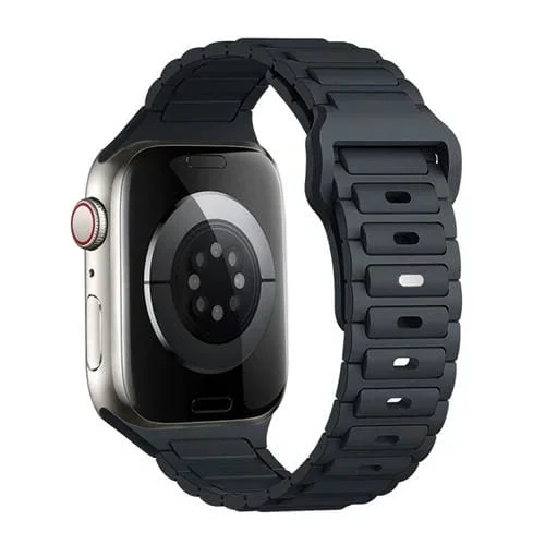 Correa de Silicona con Hebilla Tres Cuentas para Apple Watch Series 3 38mm (Medianoche)