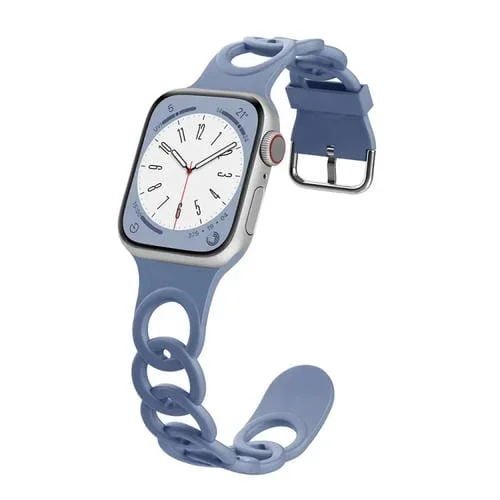 Correa de Silicona Hueca Donut para Apple Watch Series 4 de 40mm (Gris Lavanda)