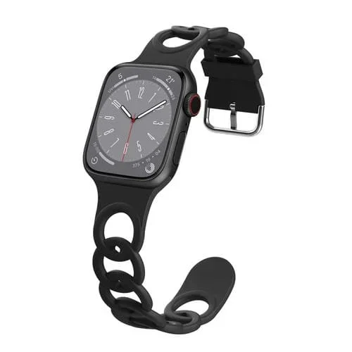 Correa de Silicona Hueca Donut para Apple Watch Series 5 44mm (Negro)