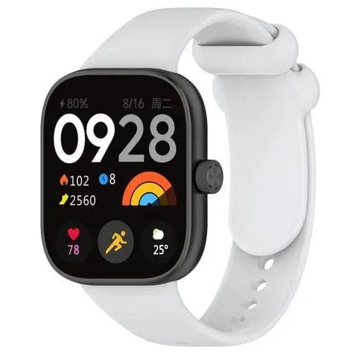 Correa de Silicona Líquida para Redmi Watch 4 (Gris Claro)