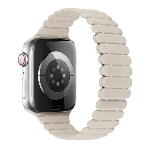 Correa de Silicona Magnética para Apple Watch Series 6 44mm (Luz de Estrella)