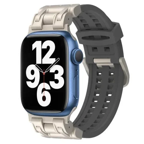 Correa de Silicona Mecha Two Claw para Apple Watch Series 7 de 45mm (Gris)