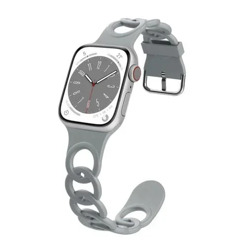 Correa de Silicona para Apple Watch Series 6 44mm Hueca Donut (Cian Ladrillo)