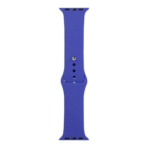 Correa de Silicona para Apple Watch Series 8, 7 (41mm), SE 2, 6, 5, 4 (40mm), 3, 2, 1 (38mm) Sección Corta (Zafiro Profundo)