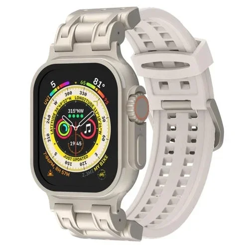 Correa de Silicona para Apple Watch Ultra 49mm Mecha Dos Garras (Starlight)