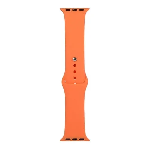 Correa de Silicona para Apple Watch Ultra 49mm Series 8 7 45mm SE 2 6 5 4 3 2 1 42mm (Papaya)
