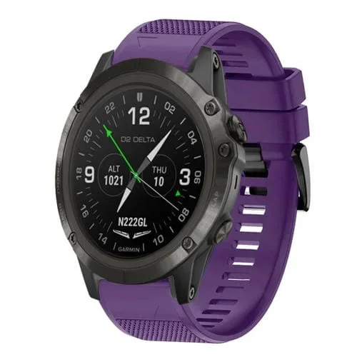 Correa de Silicona para Garmin D2 Delta Px Liberación Rápida 26mm (Púrpura)