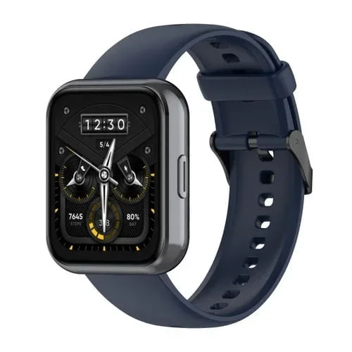 Correa de Silicona para Realme Watch 3 (Azul Marino) Suave y Resistente