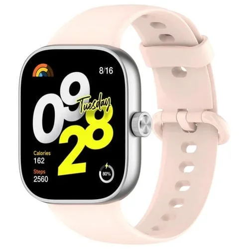 Correa de Silicona para Redmi Watch 4 con Hebilla Colorida (Rosa Claro)