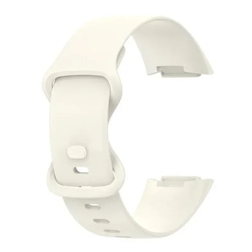 Correa Fitbit 5 Gel de Sílice Tamaño Grande (Blanco Lechoso) para Reemplazo