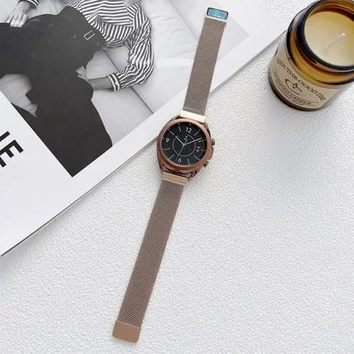 Correa Milan Steel Strap 22mm Wamkband Dos Secciones (Oro Rosa)