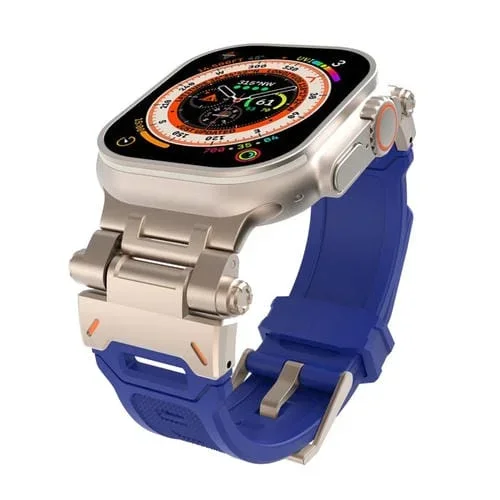 Correa para Apple Watch 42mm TPU con Conector Acero Inoxidable (Azul Titanio)