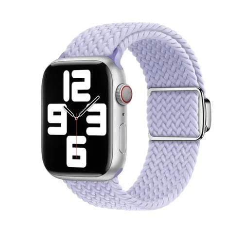 Correa para Apple Watch 5 44mm Bucle de Nailon con Hebilla Magnética (Púrpura Niebla)