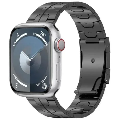 Correa para Apple Watch SE 2022 Aleación de Titanio con Hebilla de Tortuga 40mm (Negro)