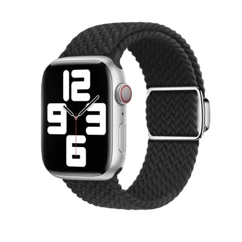 Correa para Apple Watch SE 40mm Bucle de Nailon con Hebilla Magnética (Negro)