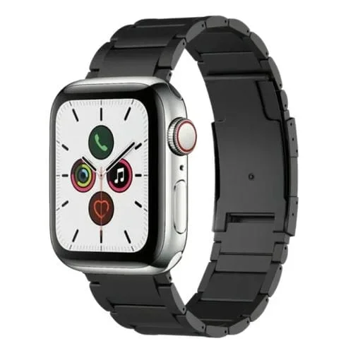 Correa para Apple Watch Series 5 de Metal Titanio 40mm (Negro)