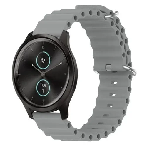 Correa para Garmin Garminmove Style 20mm Silicone Ocean Style (Gris)