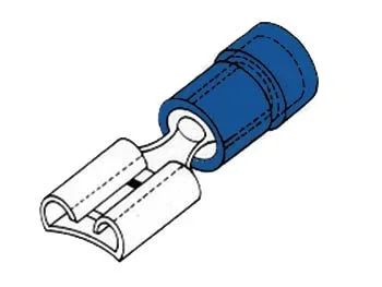 COSSE FEMELLE 4.8MM BLEU