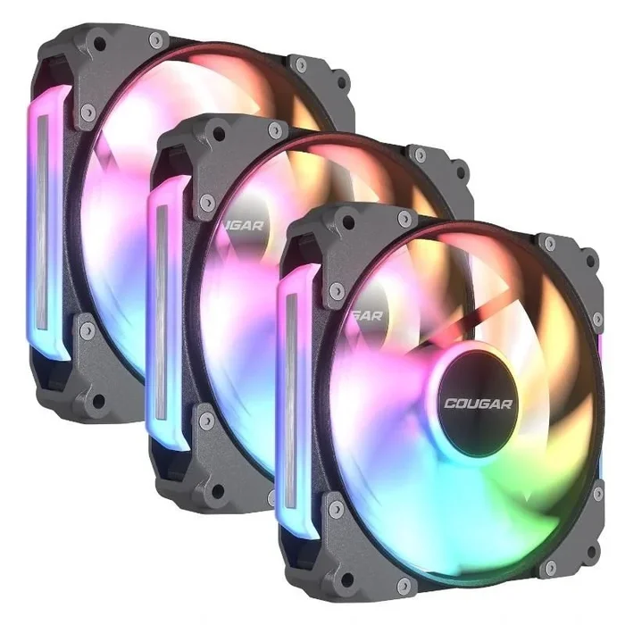 COUGAR Gaming CF-APR12HB3-RGB Carcasa del ordenador Refrigerador de aire 12 cm Negro 3 pieza(s)