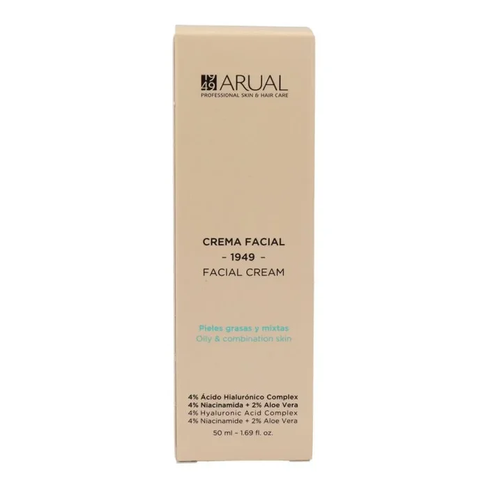 Crema Facial Antiedad – Arual – 4% Ácido Hialurónico Complex + 4% Niacinamida + 2% Aloe Vera.
