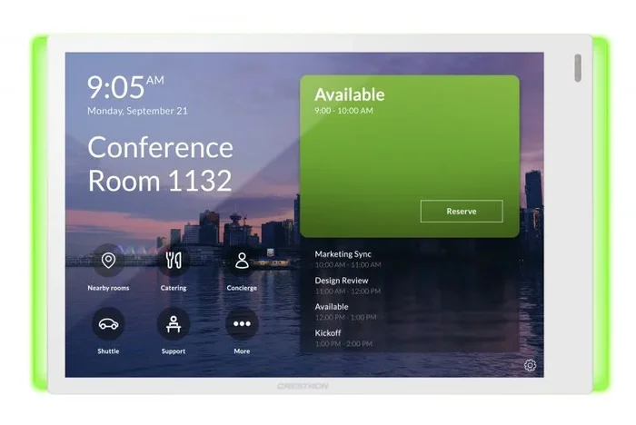 Crestron TSS-770-T-W-S-LB KIT pantalla para sala de reuniones 17,8 cm (7″) 1280 x 800 Pixeles 802.11a, 802.11b, 802.11g, Wi-Fi 4 (802.11n), Wi-Fi 5 (802.11ac) Plástico