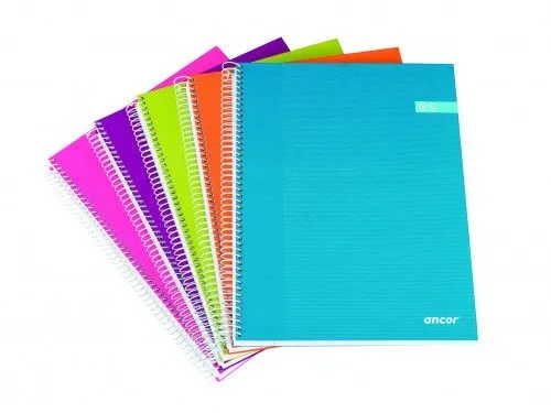 Cuaderno tapa forrada a4 cuadros 120 hojas 70g surtido moda classic stripes ancor 040050