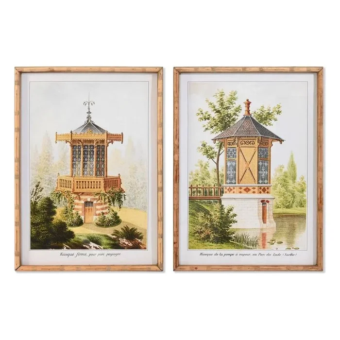 Cuadro dkd home decor abeto cristal oriental 50 x 3 x 70 cm 50 x 70 x 2,8 cm (2 unidades)