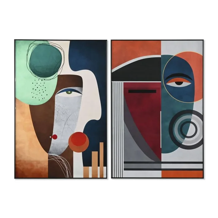 Cuadro home esprit abstracto moderno 80 x 3,5 x 120 cm (2 unidades)