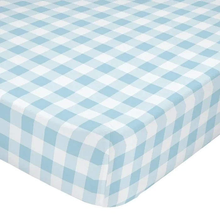Cuadros Blue Bajera Azul, 90x200x32 cm (Cama 90), 100% Algodón, Calidad de 150