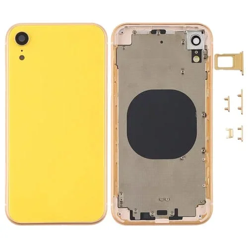 Cubierta de Carcasa Trasera con Lente de Cámara, Bandeja SIM y Teclas Laterales Apple iPhone XR (Amarillo)