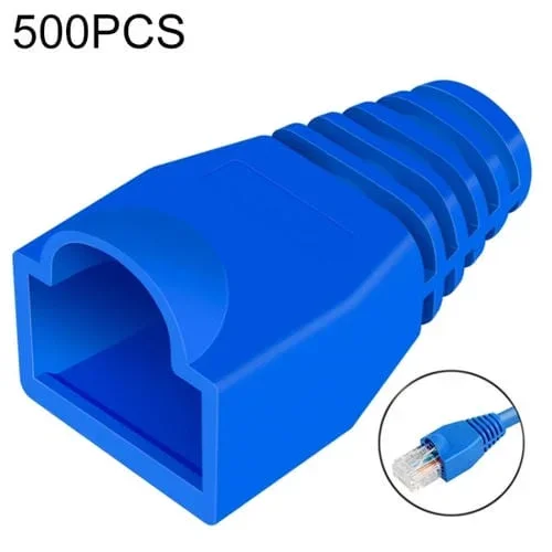 Cubierta de Tapa de Botas de Cable de Red para RJ45 (500 Unidades) (Azul)
