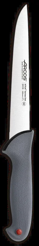 Cuchillo de carnicero Arcos Colour – Prof 241600 de acero inoxidable Nitrum y mango ergonómico de Polipropileno y hoja de 18 cm, funda display