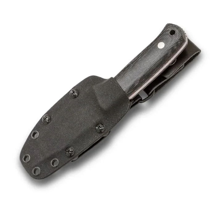 Cuchillo de supervivencia deportivo Joker «Erizo» TS2 CM142-K, mango canvas micarta, hoja de 9,5 cm, con funda kydex, incluye paracord 550, Herramienta de pesca, caza, camping y senderismo