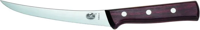 Cuchillo Deshuesador Flexible Victorinox 6″, Hoja Curva de Acero Inoxidable, Mango de Madera de Arce
